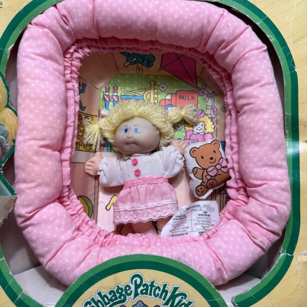 Vintage 1984 Cabbage Patch‎ Kids Pin-Ups Doll Pink Frame Coleco 3934 Wall Decor